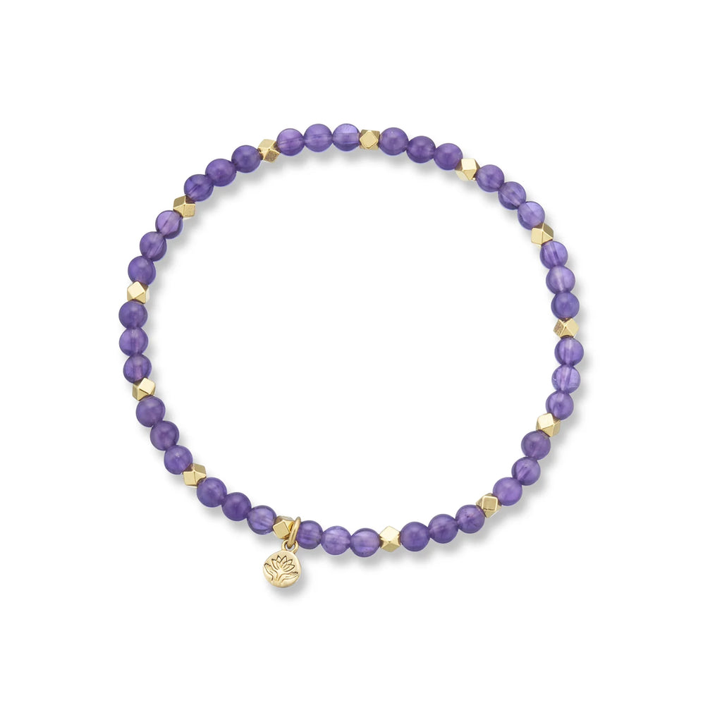 Amethyst aura of gold gem bracelet - Spiritess Gifts