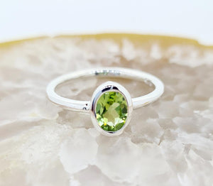 Open image in slideshow, Pele Peridot Ring
